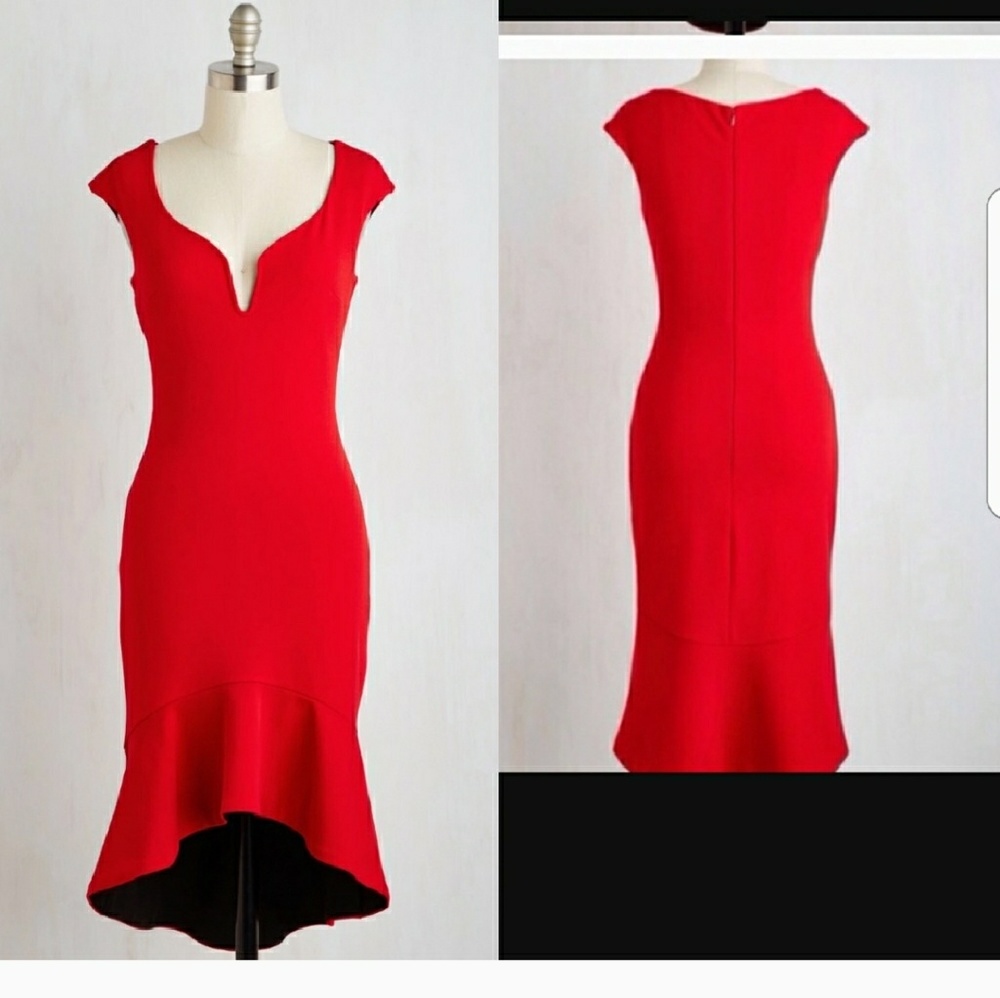 ModCloth Clarinet in the Air Dress in Rouge